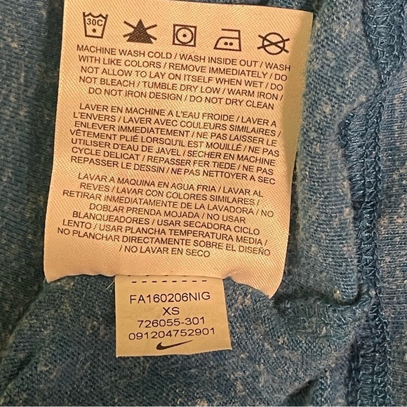 Nike Blue Just Do It Long Sleeve Sweatshirt Women’s XS - Picture 8 of 8